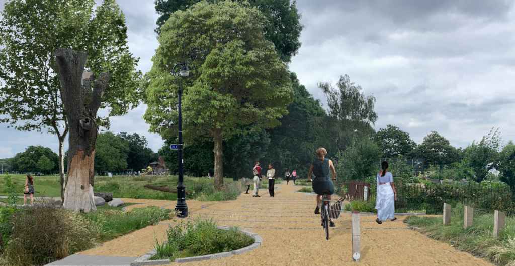 Drawing showing proposed shared walking and cycling space on Windmill Drive.